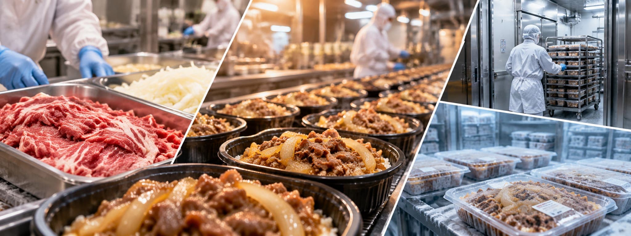 OSAKA – TUYỂN TOKUTEI CHẾ BIẾN THỰC PHẨM ĐÔNG LẠNH – CƠM BÒ GYUDON